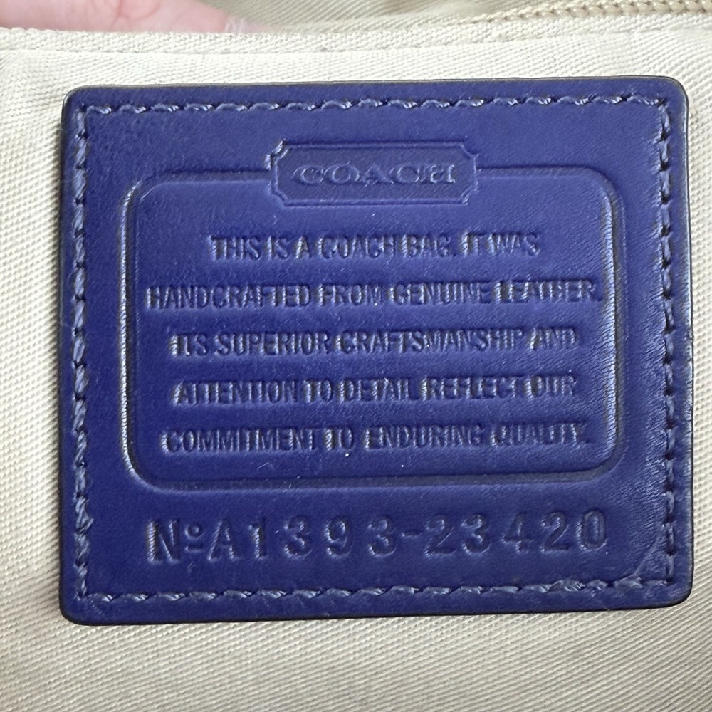 Coach Legacy Duffle Leather Purple Shoulder Crossbody Handbag 23420 Tassels - Picture 16 of 16